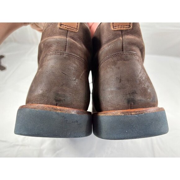 CLARKS Men's FULHAM HI BROWN NUBUCK LEATHER Chukka BOOTS SIZE10 - Picture 8 of 13